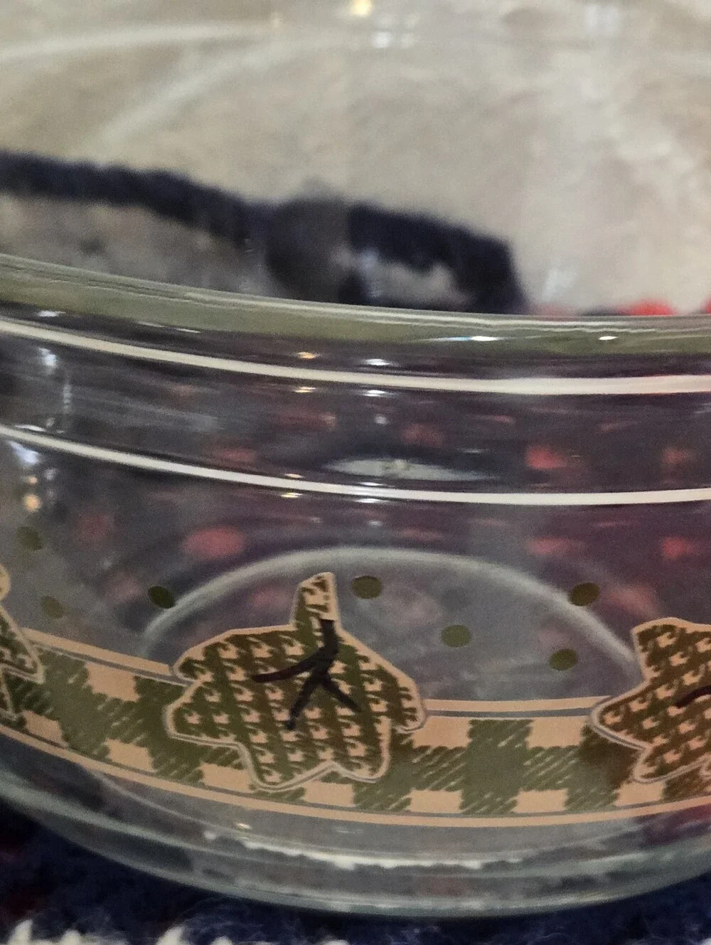 VTG Anchor Hocking Ovenware Glass Mix Bowls Grn Leaf 1.5Qt 2.5Qt Hosting Baking